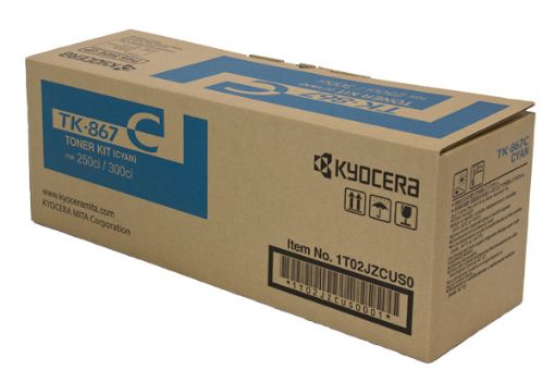 Picture of Kyocera Mita 1T02JZCUS0 (TK-867C) Cyan Toner Cartridge (12000 Yield)