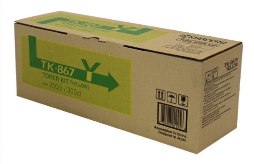 Picture of Kyocera Mita 1T02JZAUS0 (TK-867Y) Yellow Toner Cartridge (12000 Yield)