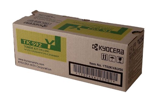 Picture of Kyocera Mita 1T02KVAUS0 (TK-592Y, TK-590Y) Yellow Toner Cartridge (5000 Yield)