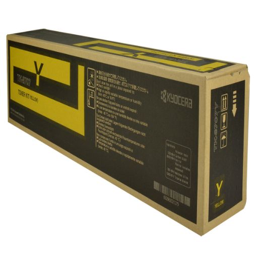 Picture of Kyocera Mita 1T02K9AUS0 (TK-8707Y) Yellow Toner Cartridge (30000 Yield)