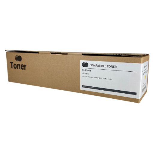 Picture of Compatible 1T02LCAUS0 (TK-8507Y) Yellow Toner Cartridge (20000 Yield)