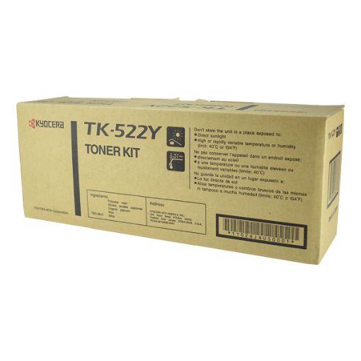 Picture of Kyocera Mita 1T02HJAUS0 (TK-522Y) Yellow Toner (4000 Yield)