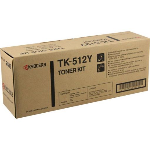 Picture of Kyocera Mita 1T02F3AUS0 (TK-512Y) Yellow Toner (8000 Yield)