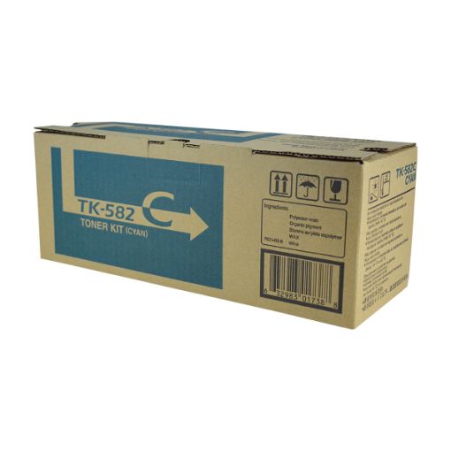 Picture of Kyocera Mita 1T02KTCUS0 (TK-582C) Cyan Toner Cartridge (2800 Yield)