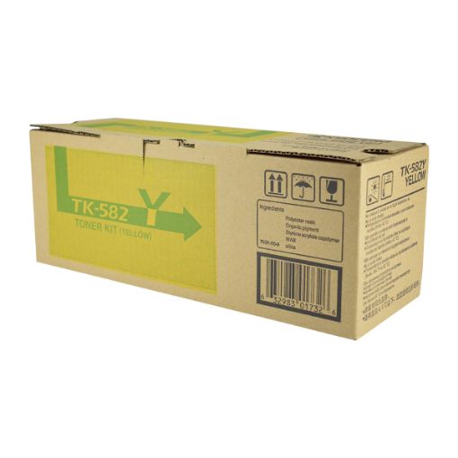 Picture of Kyocera Mita 1T02KTAUS0 (TK-582Y) Yellow Toner Cartridge (2800 Yield)