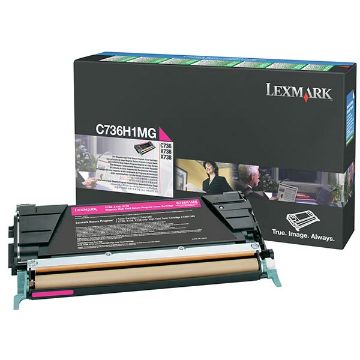 Show details for Lexmark C736H1M (24B5805) Magenta Toner Cartridge (10000 Yield) Picture of Lexmark C736H1M (24B5805) Magenta Toner Cartridge (10000 Yield)