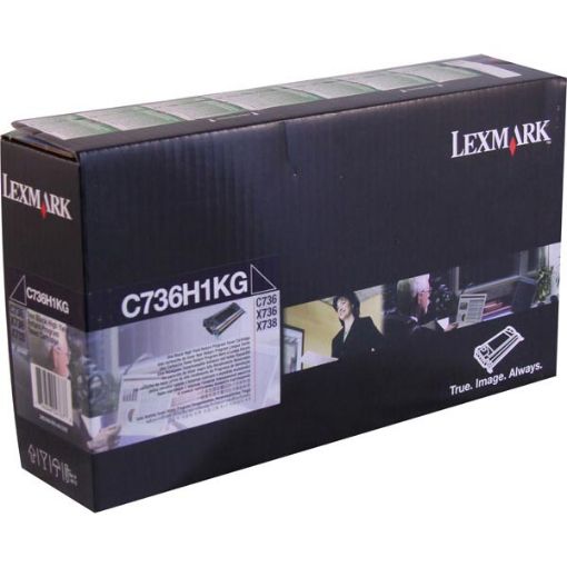 Picture of Lexmark C736H1K (24B5807) High Yield Black Toner Cartridge (12000 Yield)