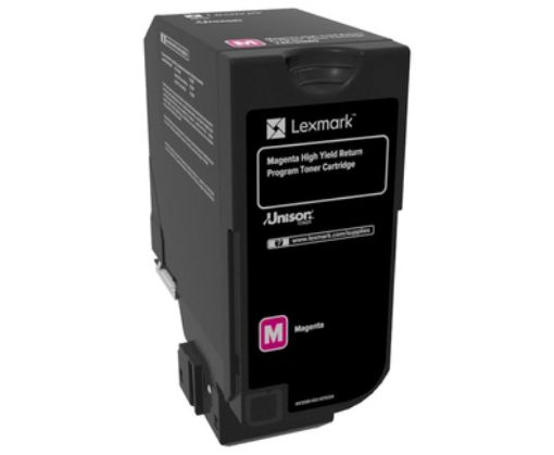 Picture of Lexmark 74C1HM0 74C0HMG) High Yield Magenta Toner Cartridge (12000 Yield)