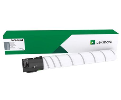 Picture of Lexmark 76C00K0 Black Toner Cartridge (18500 Yield)