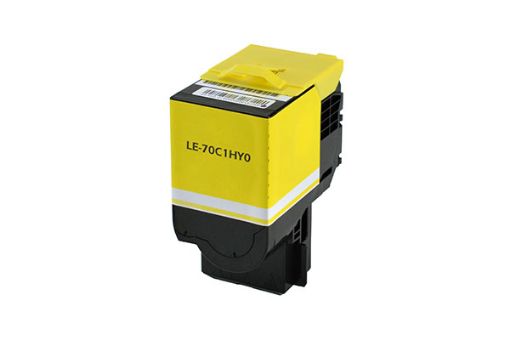 Picture of Compatible 70C1HY0 (Lexmark #701HY) High Yield Yellow Toner Cartridge (3000 Yield)