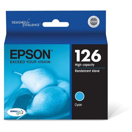 Picture of Epson T126220 (Epson 126) High Yield Cyan Inkjet Cartridge (470 Yield)