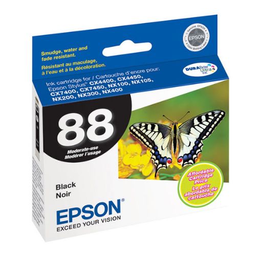 Picture of Epson T088120 (Epson 88) Black Inkjet Cartridge (180 Yield)