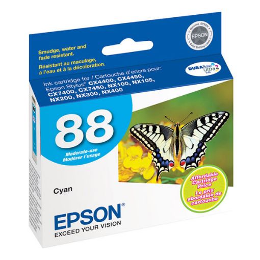 Picture of Epson T088220 (Epson 88) Cyan Inkjet Cartridge (165 Yield)