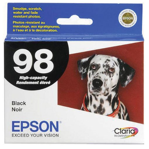 Picture of Epson T098120 (Epson 98) High Yield Black Inkjet Cartridge (545 Yield)