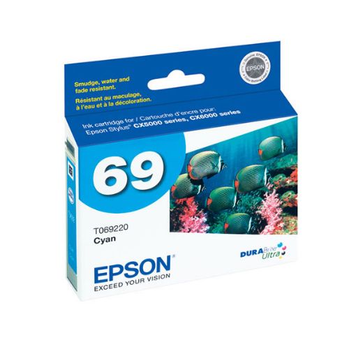 Picture of Epson T069220 (Epson 69) Cyan Inkjet Cartridge (350 Yield)