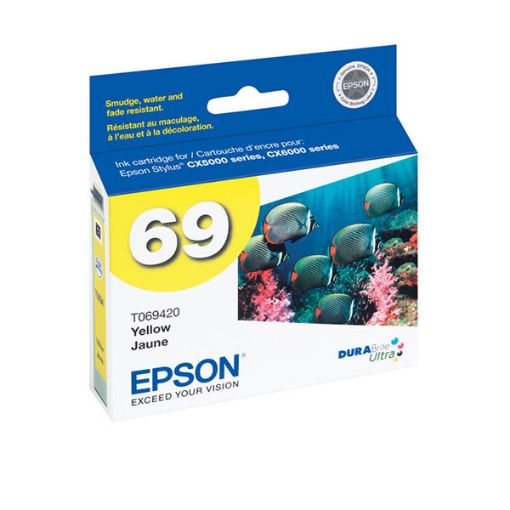 Picture of Epson T069420 (Epson 69) Yellow Inkjet Cartridge (350 Yield)