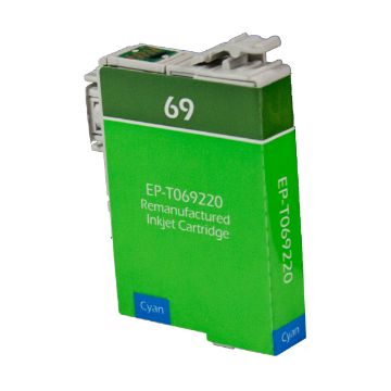 Show details for Remanufactured T069220 (Epson 69) Cyan Inkjet Cartridge (350 Yield) Picture of Remanufactured T069220 (Epson 69) Cyan Inkjet Cartridge (350 Yield)