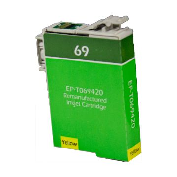 Show details for Remanufactured T069420 (Epson 69) Yellow Inkjet Cartridge (350 Yield) Picture of Remanufactured T069420 (Epson 69) Yellow Inkjet Cartridge (350 Yield)