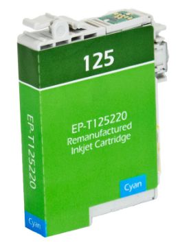 Show details for Remanufactured T125220 (Epson 125) Cyan Inkjet Cartridge (385 Yield) Picture of Remanufactured T125220 (Epson 125) Cyan Inkjet Cartridge (385 Yield)