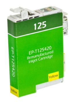 Show details for Remanufactured T125420 (Epson 125) Yellow Inkjet Cartridge (385 Yield) Picture of Remanufactured T125420 (Epson 125) Yellow Inkjet Cartridge (385 Yield)