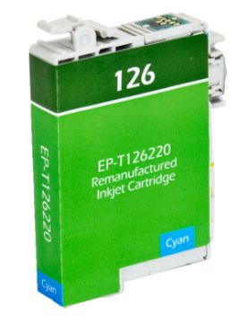 Show details for Remanufactured T126220 (Epson 126) High Yield Cyan Inkjet Cartridge (470 Yield) Picture of Remanufactured T126220 (Epson 126) High Yield Cyan Inkjet Cartridge (470 Yield)