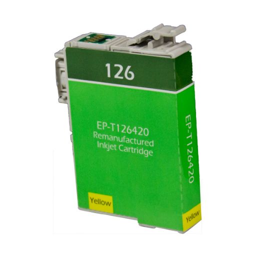 Picture of Remanufactured T126420 (Epson 126) High Yield Yellow Inkjet Cartridge (470 Yield)