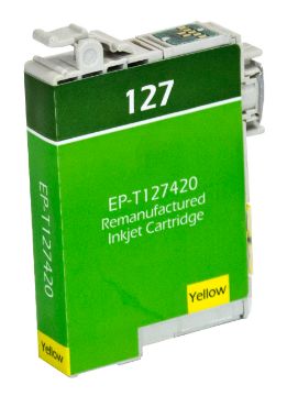 Show details for Remanufactured T127420 (Epson 127) Extra High Yield Yellow Inkjet Cartridge (775 Yield) Picture of Remanufactured T127420 (Epson 127) Extra High Yield Yellow Inkjet Cartridge (775 Yield)