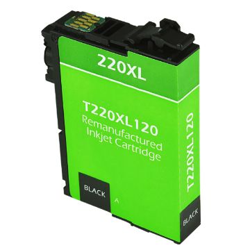 Show details for Remanufactured T220XL120 (Epson 220XL) High Yield Black Inkjet Cartridge (500 Yield) Picture of Remanufactured T220XL120 (Epson 220XL) High Yield Black Inkjet Cartridge (500 Yield)