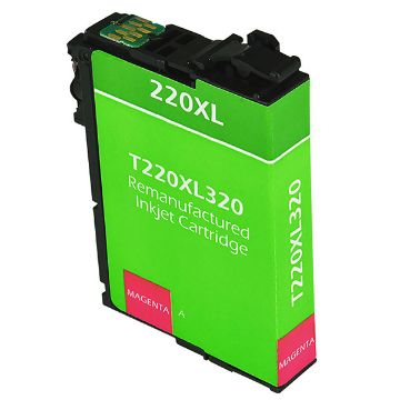 Show details for Remanufactured T220XL320 (Epson 220XL) High Yield Magenta Inkjet Cartridge (450 Yield) Picture of Remanufactured T220XL320 (Epson 220XL) High Yield Magenta Inkjet Cartridge (450 Yield)