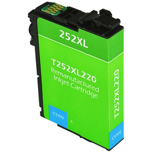 Picture of Remanufactured T252XL220 (Epson 252XL) High Yield Cyan Inkjet Cartridge (1100 Yield)