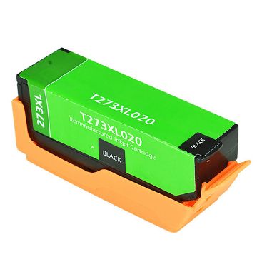 Show details for Remanufactured T273XL020 (Epson 273XL) High Yield Black Inkjet Cartridge (500 Yield) Picture of Remanufactured T273XL020 (Epson 273XL) High Yield Black Inkjet Cartridge (500 Yield)