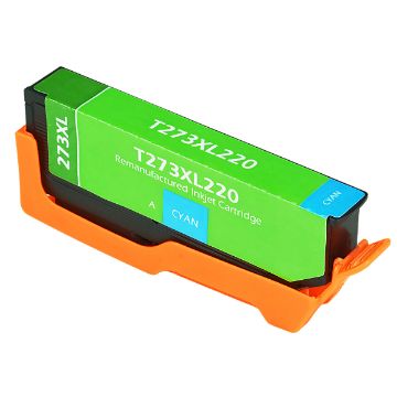 Show details for Remanufactured T273XL220 (Epson 273XL) High Yield Cyan Inkjet Cartridge (650 Yield) Picture of Remanufactured T273XL220 (Epson 273XL) High Yield Cyan Inkjet Cartridge (650 Yield)