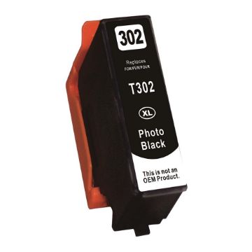 Show details for Remanufactured T302XL120-S (Epson 302XL) High Yield Photo Black Ink Cartridge Picture of Remanufactured T302XL120-S (Epson 302XL) High Yield Photo Black Ink Cartridge