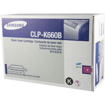Show details for Samsung CLP-K660B Black Toner Cartridge (5500 Yield) Picture of Samsung CLP-K660B Black Toner Cartridge (5500 Yield)
