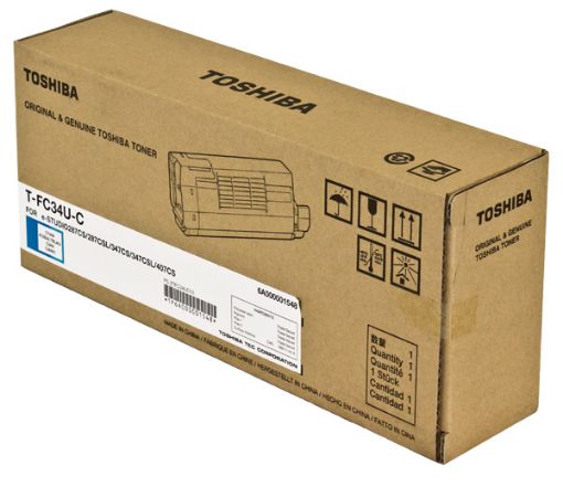 Picture of Toshiba TFC34UC Cyan Toner Cartridge (11500 Yield)