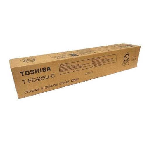 Picture of Toshiba TFC425UC (T-FC425UC) Cyan Toner Cartridge (38000 Yield)