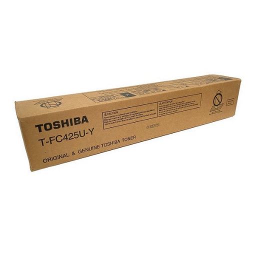 Picture of Toshiba TFC425UY (T-FC425UY) Yellow Toner Cartridge (38000 Yield)