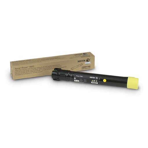 Picture of Xerox 106R01568 High Yield Yellow Toner Cartridge (17200 Yield)