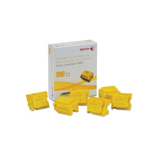 Picture of Xerox 108R01016 Yellow ColorQube Inkjet cartridge (6/Box) (16900 Yield)