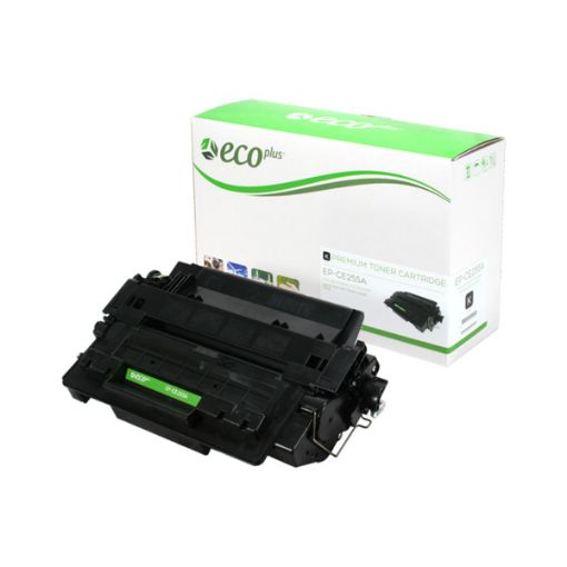 Picture of EcoPlus CE255A (HP 55A) Black Toner Cartridge (6000 Yield)
