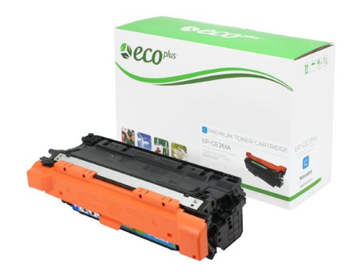 Picture of EcoPlus CE261A (HP 648A) Cyan Laser Toner Cartridge (11000 Yield)