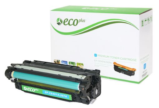 Picture of EcoPlus CE401A (HP 507A) Cyan Toner Cartridge (7000 Yield)