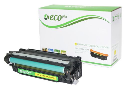 Picture of EcoPlus CE402A (HP 507A) Yellow Toner Cartridge (7000 Yield)