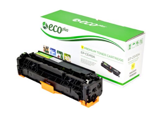 Picture of EcoPlus CE412A (HP 305A) Yellow Toner Cartridge (2600 Yield)