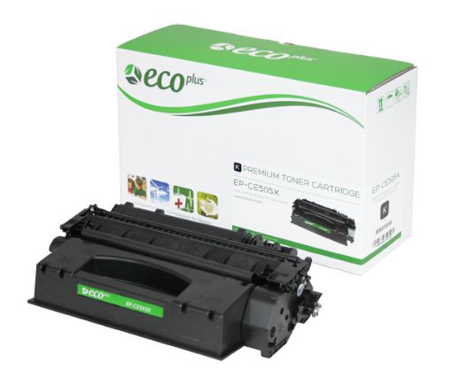 Picture of EcoPlus CE505X (HP 05X) High Yield Black Toner Cartridge (6500 Yield)