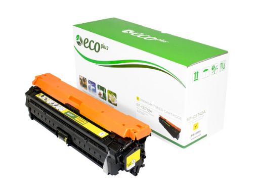 Picture of EcoPlus CE742A (HP 307A) Yellow Laser Toner Cartridge (7300 Yield)