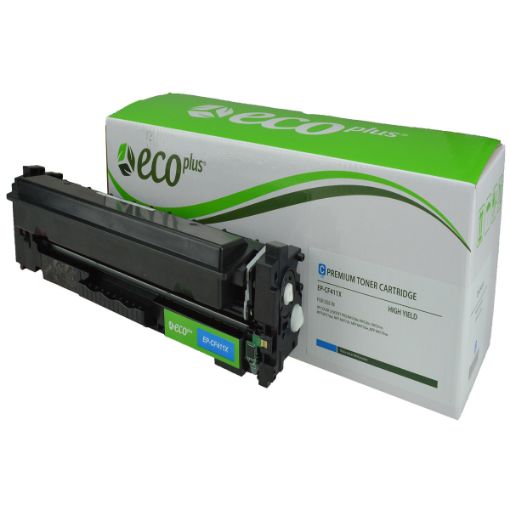 Picture of EcoPlus CF411X (HP 410X) High Yield Cyan Toner Cartridge (5000 Yield)