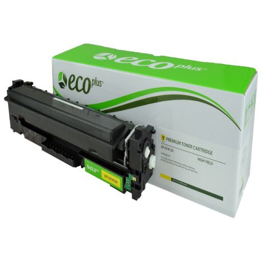 Picture of EcoPlus CF412X (HP 410X) High Yield Yellow Toner Cartridge (5000 Yield)