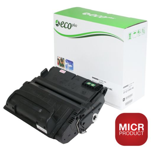 Picture of EcoPlus MICR Q1338A (HP 38A) High Yield Black Toner Cartridge (20000 Yield)