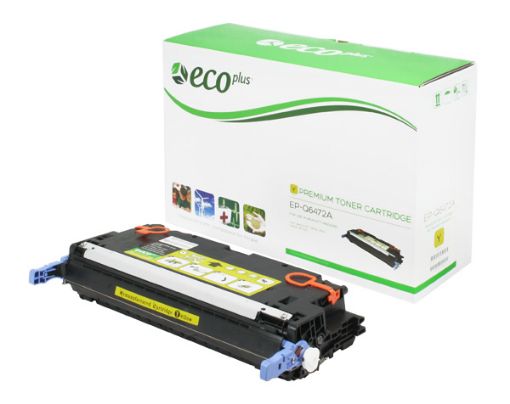 Picture of EcoPlus Q6472A (HP 502A) Yellow Toner Cartridge (4000 Yield)